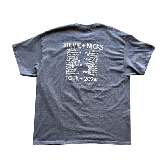 2024 Stevie Nicks Gray Musician Tour Shirt Size XL Fleetwood Mac Unisex - Picture 2 of 6